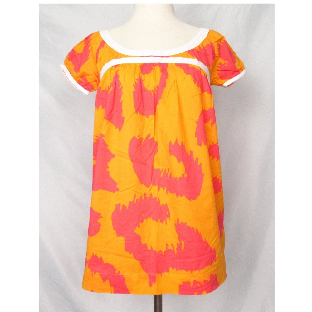 Vintage Hurley Ellen Retro Style Animal Print Y2K Babydoll Top XS